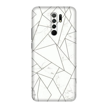 POCO Phone Skins (All Models) - Luxury White Marble Effect - 3D Embossed Finish (L-168) Poco M2