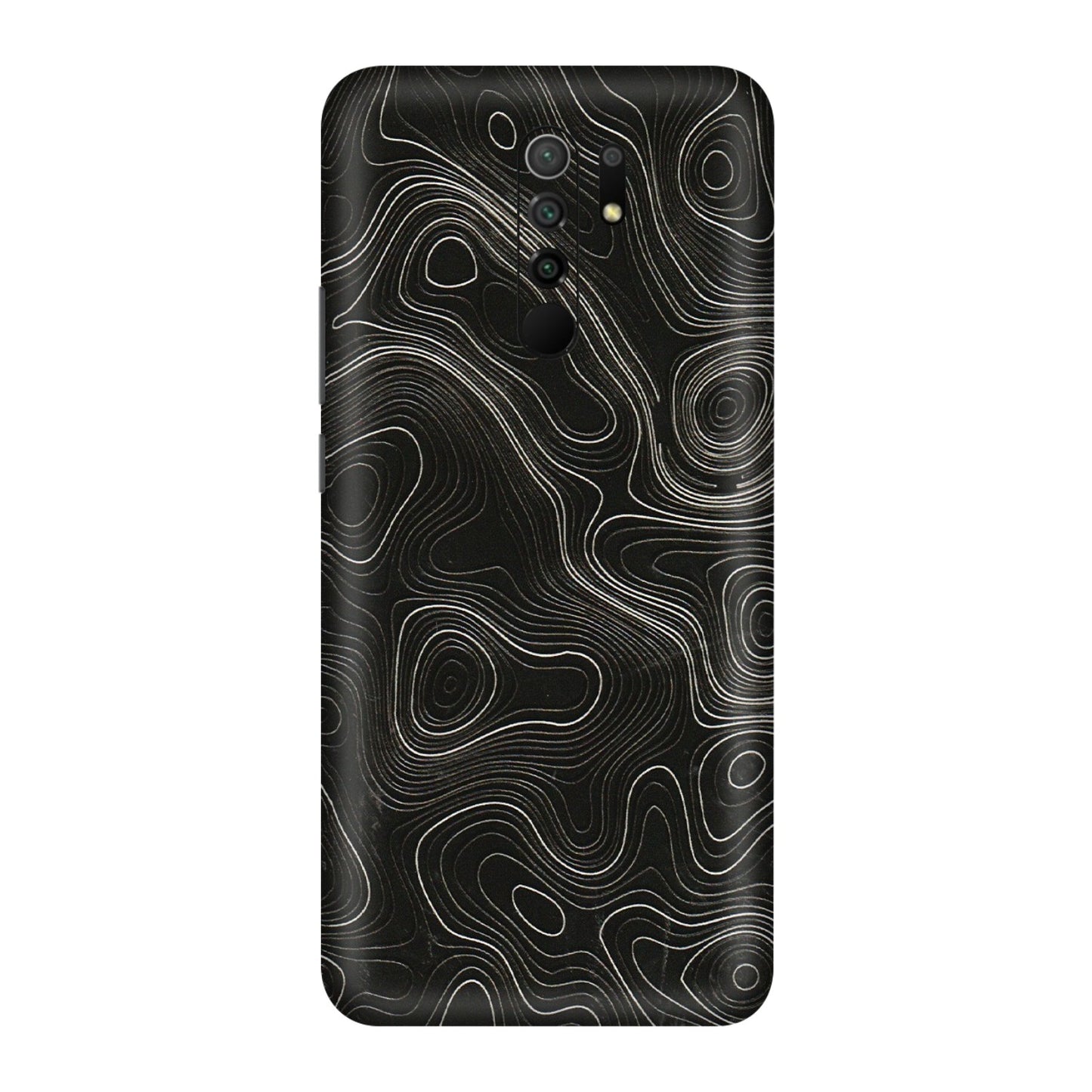 POCO Phone Skins (All Models) - Black Swirl - 3D Embossed Finish (L-196) Poco M2