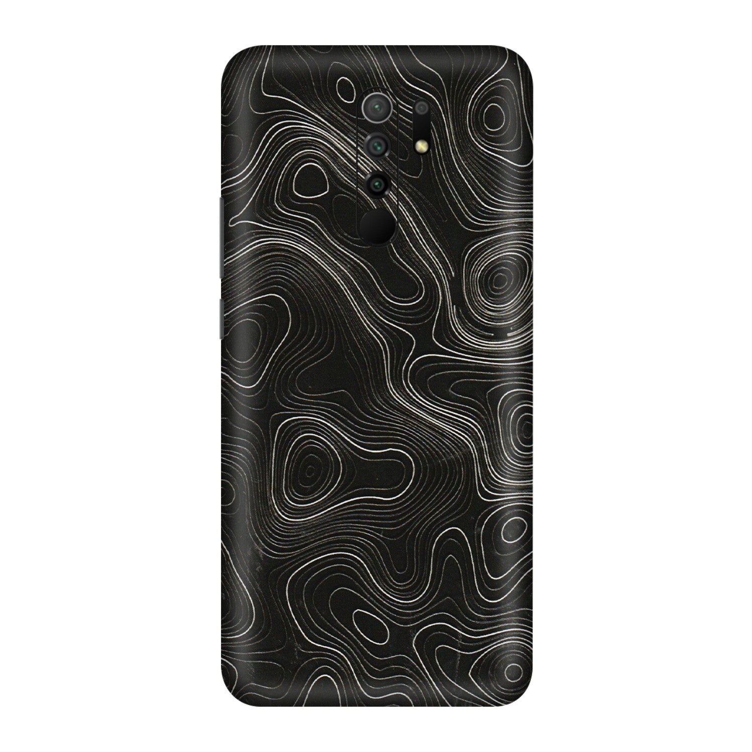 POCO Phone Skins (All Models) - Black Swirl - 3D Embossed Finish (L-196) Poco M2