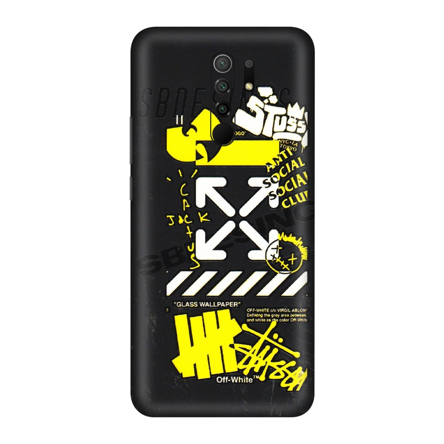 POCO Phone Skins (All Models) - Anti Social Graffiti - 3D Embossed Finish (L-198) Poco M2