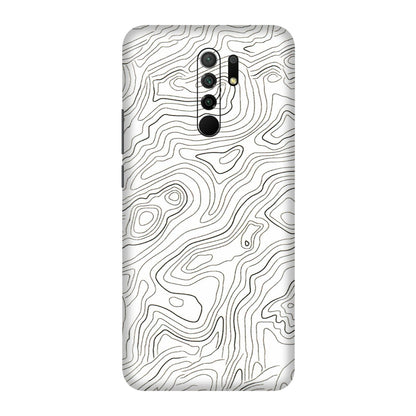 POCO Phone Skins (All Models) - White Black Swirls - 3D Embossed Finish (L-219) Poco M2