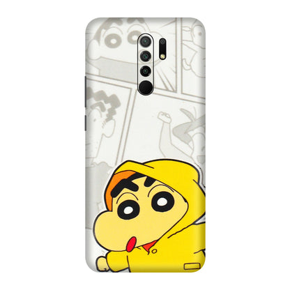 POCO Phone Skins (All Models) - Yellow Shinchan Comic - 3D Embossed Finish (L-246) Poco M2