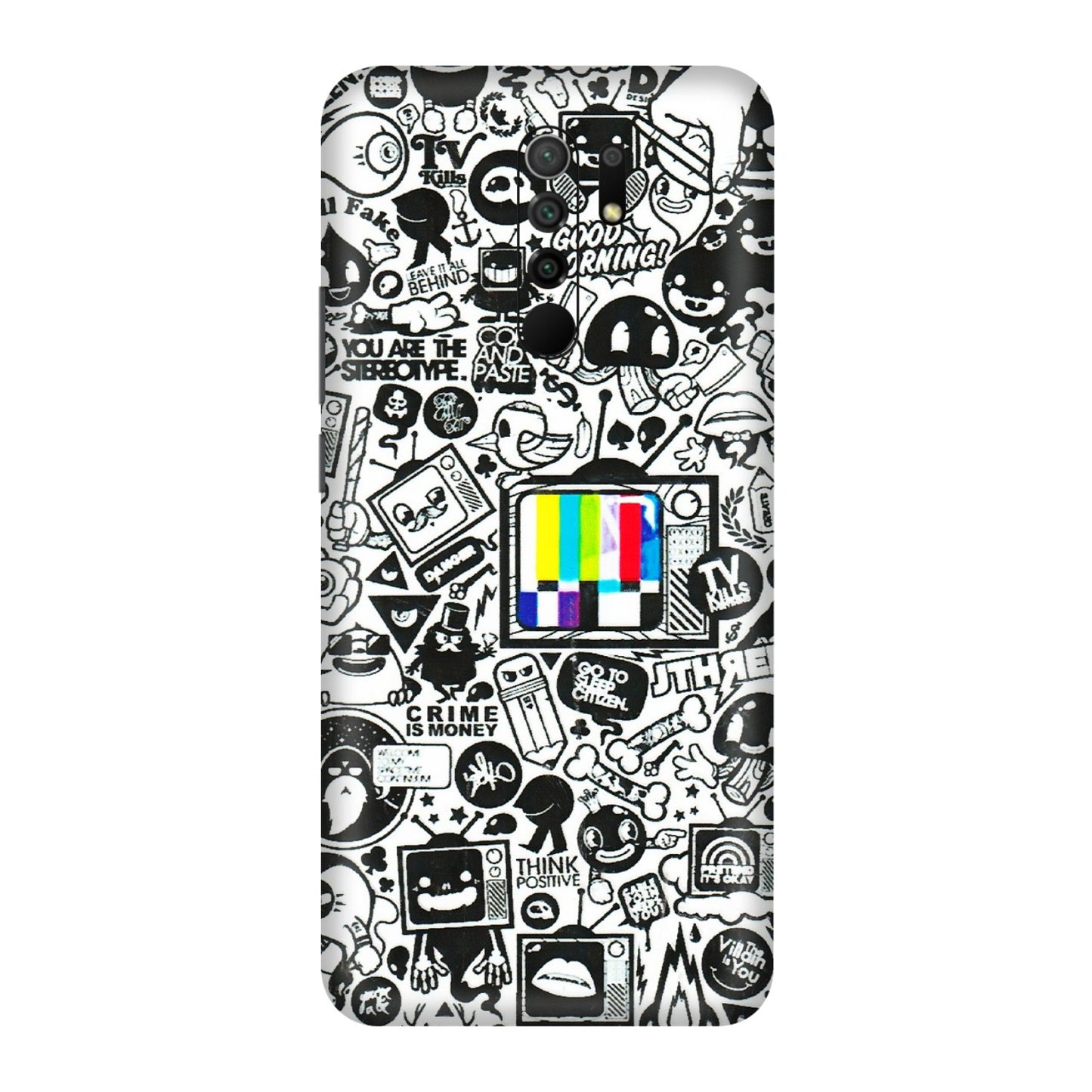 POCO Phone Skins (All Models) - Doodles Positive Art - 3D Embossed Finish (L-263) Poco M2
