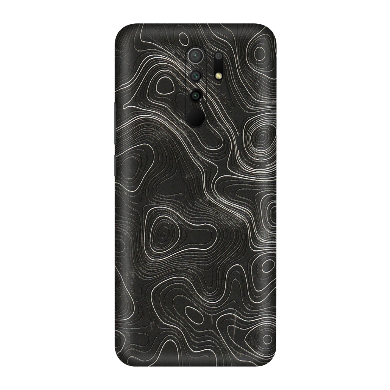POCO Phone Skins (All Models) - Abstract White Line Map - 3D Embossed Finish (L-269) Poco M2