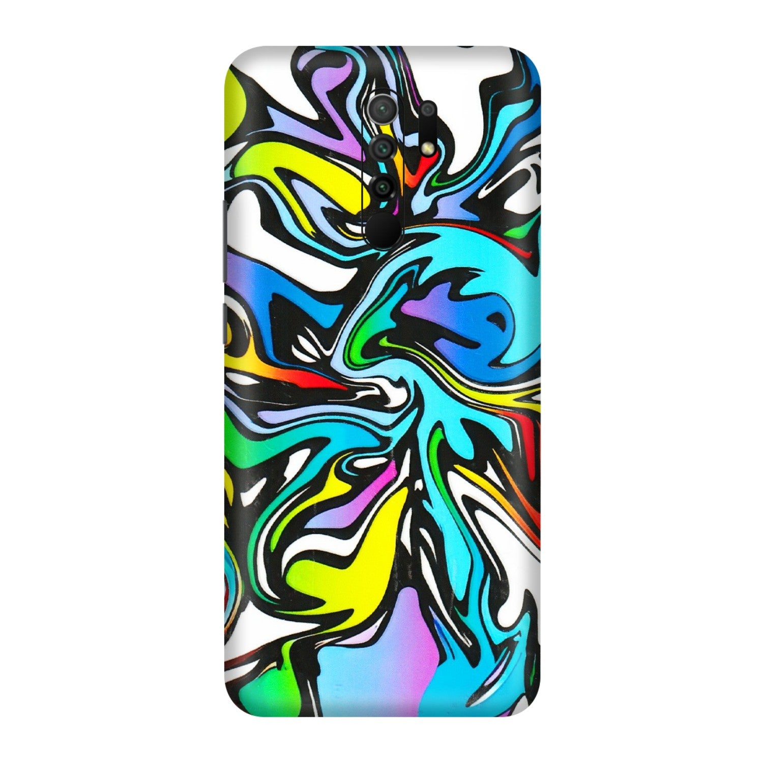 POCO Phone Skins (All Models) - Abstract Colour Paints - 3D Embossed Finish (L-271) Poco M2