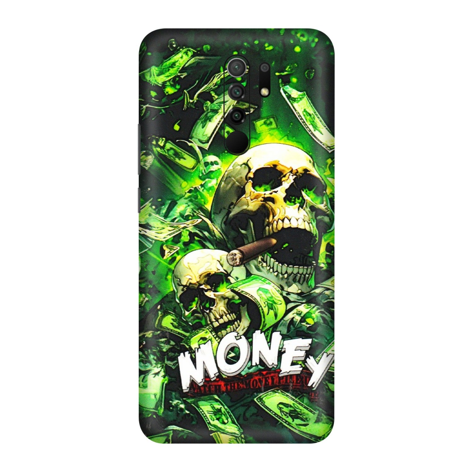 POCO Phone Skins (All Models) - Skull Money - 3D Embossed Finish (L-303) Poco M2