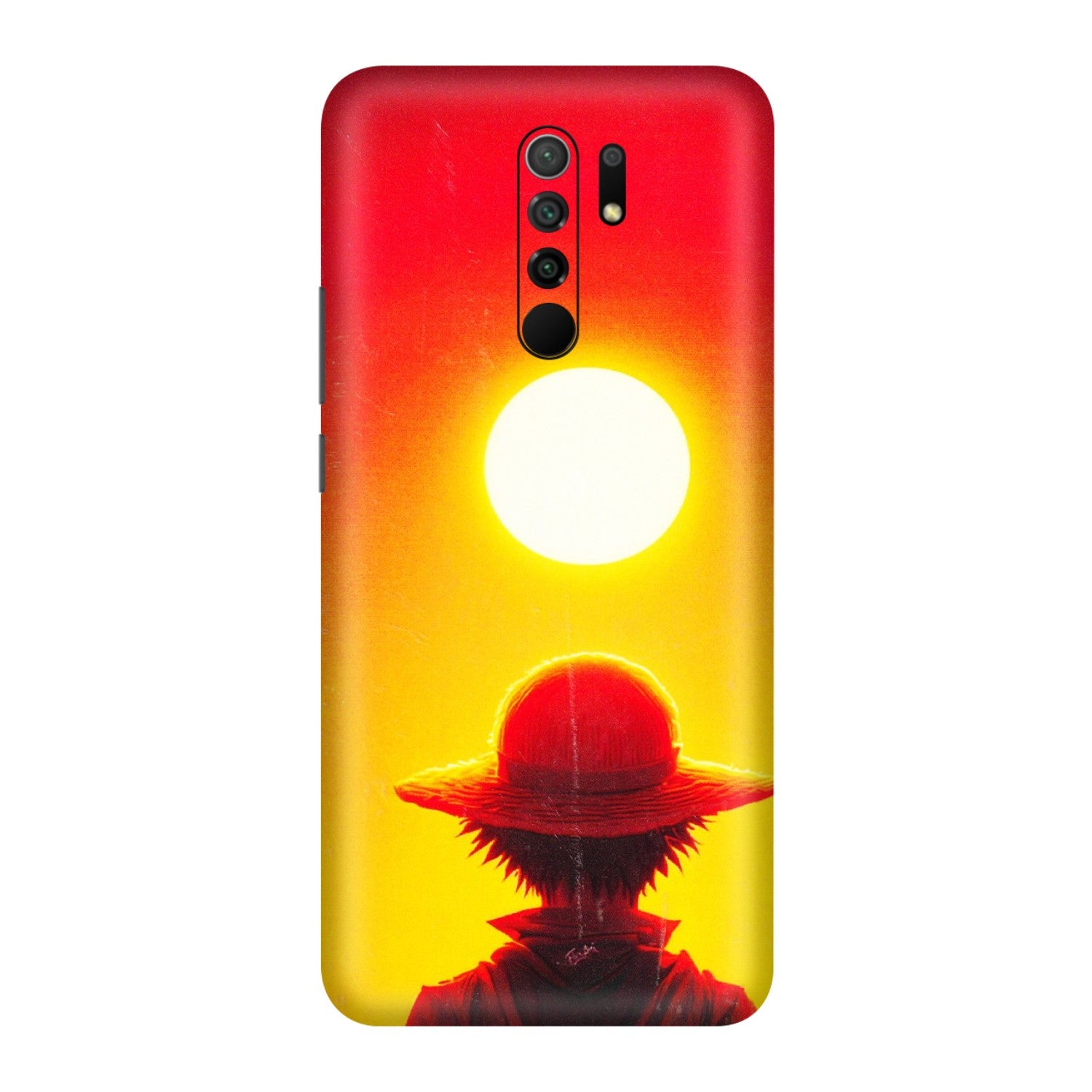 POCO Phone Skins (All Models) - Cool Sunset With Monkey D.Luffy Anime - 3D Embossed Finish (L-329) Poco M2