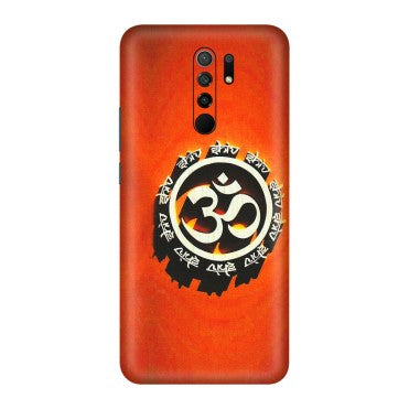 POCO Phone Skins (All Models) - Aum Shiv Orange - 3D Embossed Finish (L-32) Poco M2