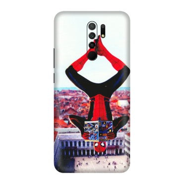 POCO Phone Skins (All Models) - Spiderman Hanging - 3D Embossed Finish (L-53) Poco M2