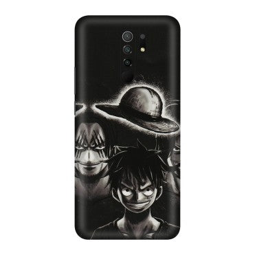 POCO Phone Skins (All Models) - Black Luffy Hat - 3D Embossed Finish (L-57) Poco M2