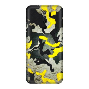 POCO Phone Skins (All Models) - Yellow Camouflage - 3D Embossed Finish (L-61) Poco M2