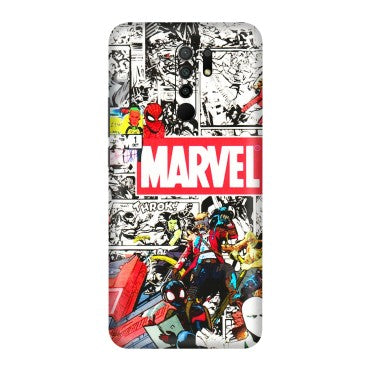 POCO Phone Skins (All Models) - Marvel Colorful Comic - 3D Embossed Finish (L-64) Poco M2