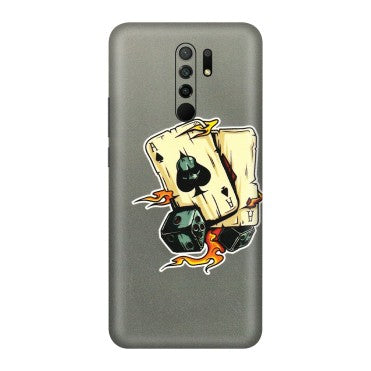 POCO Phone Skins (All Models) - Grey Cards Of Ace - 3D Embossed Finish (L-77) Poco M2