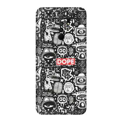 POCO Phone Skins (All Models) - Dope Stay Classy Black Doodles - Matte Finish (M-126) Poco M2