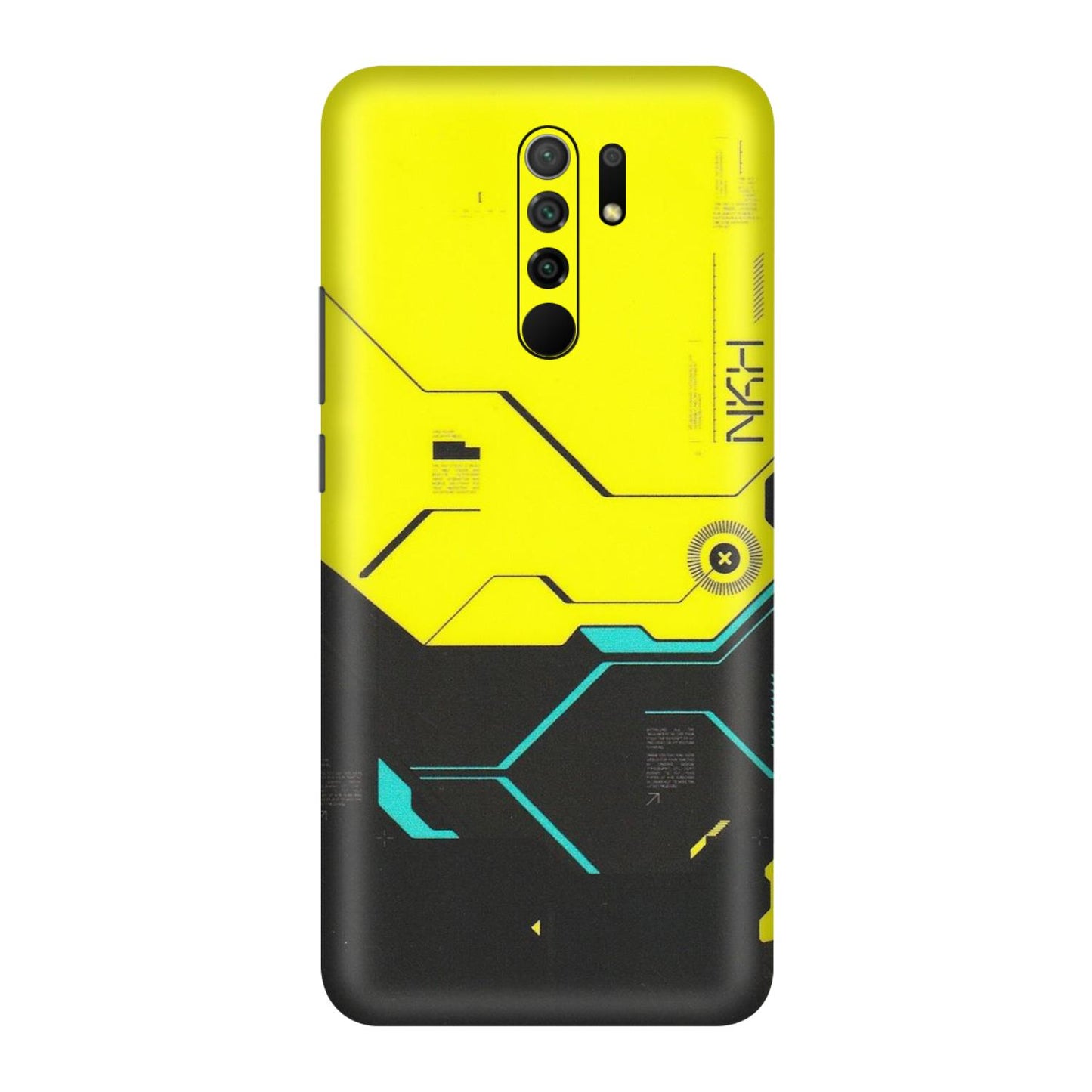 POCO Phone Skins (All Models) - Black Yellow Technica - Matte Finish (M-53) Poco M2