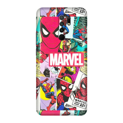 POCO Phone Skins (All Models) - Marvel Comic Spiderman Grafitti - Matte Finish (M-72) Poco M2
