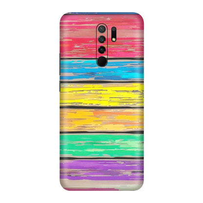 POCO Phone Skins (All Models) - Multi Colour Wooden Wall - Matte Finish (M-96) Poco M2