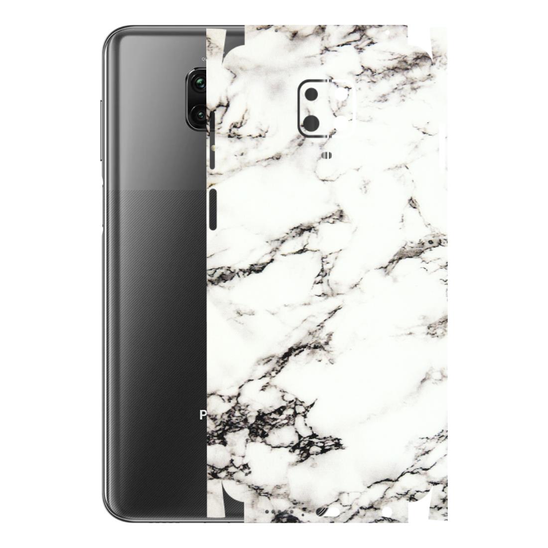 POCO Phone Skins (All Models) - Black and White Marble Texture - 3D Embossed Finish (L-124) Poco M2 PRO