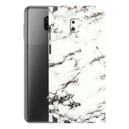 POCO Phone Skins (All Models) - Black and White Marble Texture - 3D Embossed Finish (L-124) Poco M2 PRO