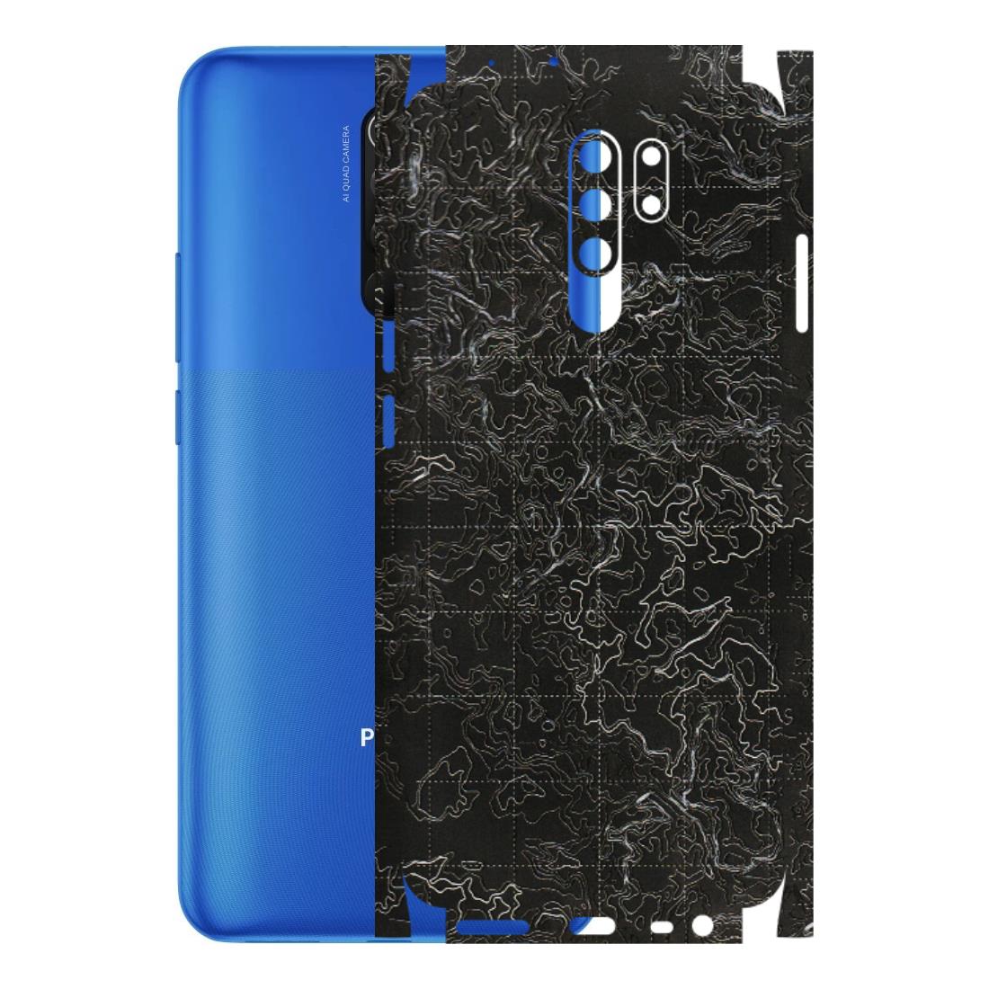 POCO Phone Skins (All Models) - Black map Texture - 3D Embossed Finish (L-201) Poco M2 PRO