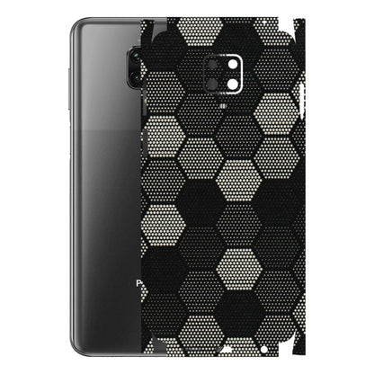 POCO Phone Skins (All Models) - Black & White Dotted Honeycomb Texture - 3D Embossed Finish (L-202) Poco M2 PRO