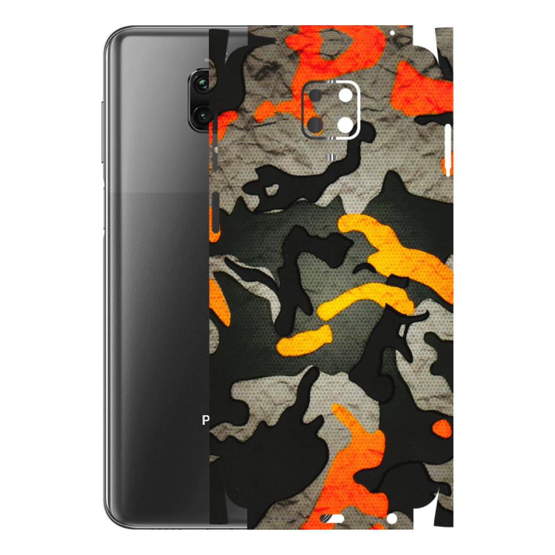POCO Phone Skins (All Models) - Orange Camouflage - 3D Embossed Finish (L-204) Poco M2 PRO