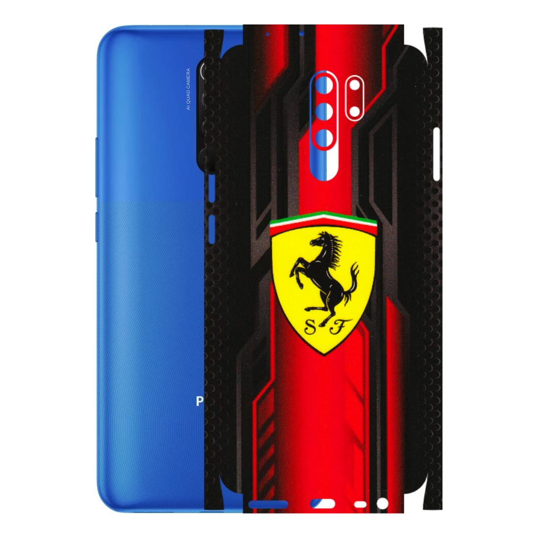 POCO Phone Skins (All Models) - Black Ferrari Logo - 3D Embossed Finish (L-253) Poco M2 PRO
