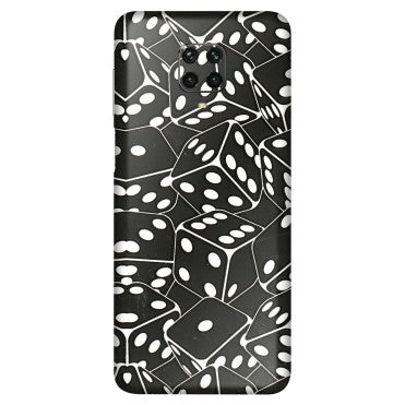 POCO Phone Skins (All Models) - Big Black Dices - 3D Embossed Finish (L-106) Poco M2 PRO