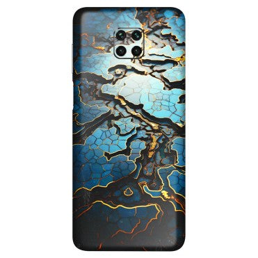 POCO Phone Skins (All Models) - Blue Gold Abstract - 3D Embossed Finish (L-11) Poco M2 PRO