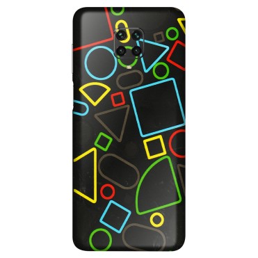 POCO Phone Skins (All Models) - Black Shapes - 3D Embossed Finish (L-131) Poco M2 PRO