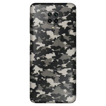 POCO Phone Skins (All Models) - Black/Grey Camoflaunge - 3D Embossed Finish (L-142) Poco M2 PRO