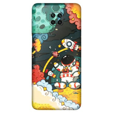 POCO Phone Skins (All Models) - Astronauts & Spaceship - 3D Embossed Finish (L-145) Poco M2 PRO