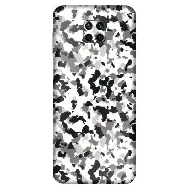 POCO Phone Skins (All Models) - White Black Camouflage - 3D Embossed Finish (L-18) Poco M2 PRO