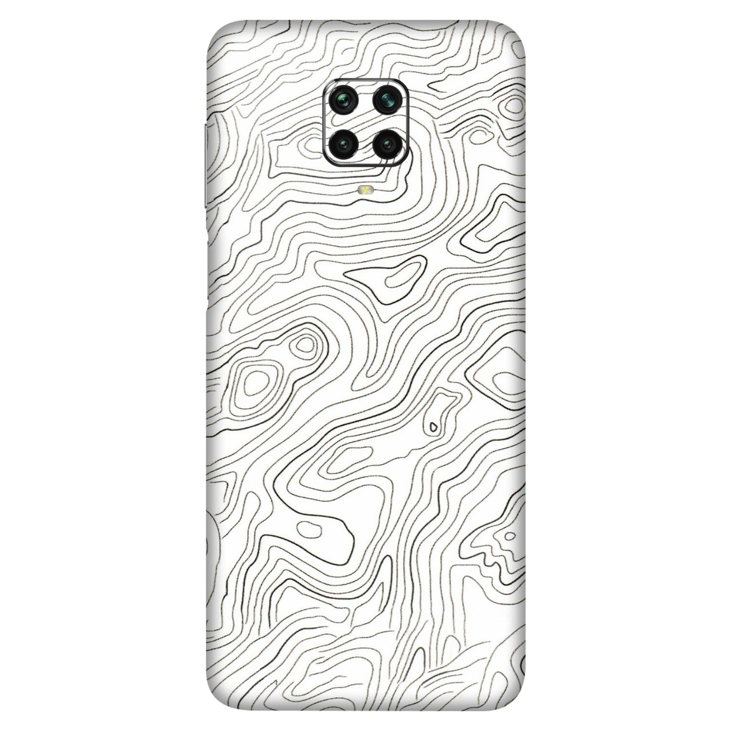 POCO Phone Skins (All Models) - White Black Swirls - 3D Embossed Finish (L-219) Poco M2 PRO