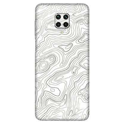 POCO Phone Skins (All Models) - White Black Swirls - 3D Embossed Finish (L-219) Poco M2 PRO