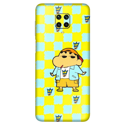 POCO Phone Skins (All Models) - Yellow Blue Shinchan Cute - 3D Embossed Finish (L-221) Poco M2 PRO