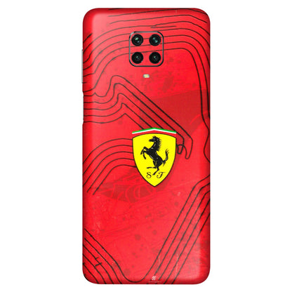POCO Phone Skins (All Models) - Red Ferrari Logo Stylish - 3D Embossed Finish (L-238) Poco M2 PRO