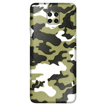 POCO Phone Skins (All Models) - Camouflages White And Green - 3D Embossed Finish (L-243) Poco M2 PRO