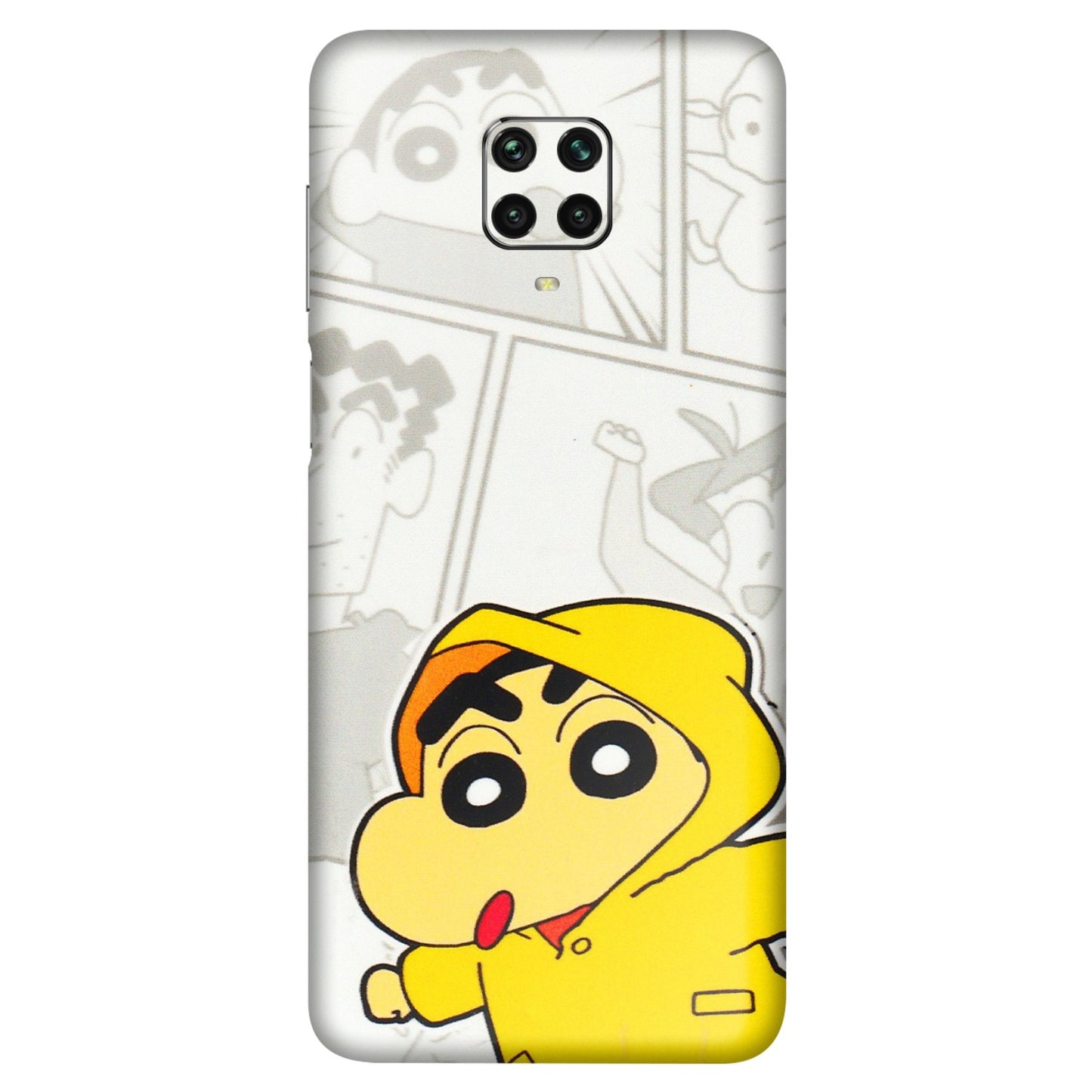 POCO Phone Skins (All Models) - Yellow Shinchan Comic - 3D Embossed Finish (L-246) Poco M2 PRO