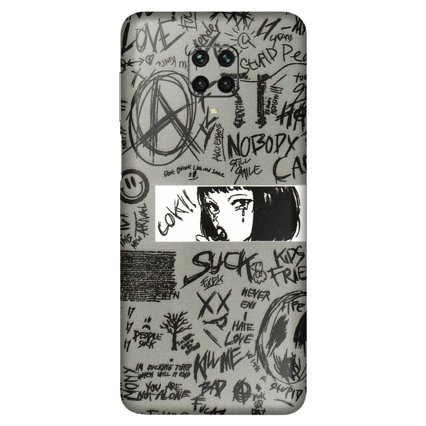 POCO Phone Skins (All Models) - Never Have Love Anime - 3D Embossed Finish (L-260) Poco M2 PRO