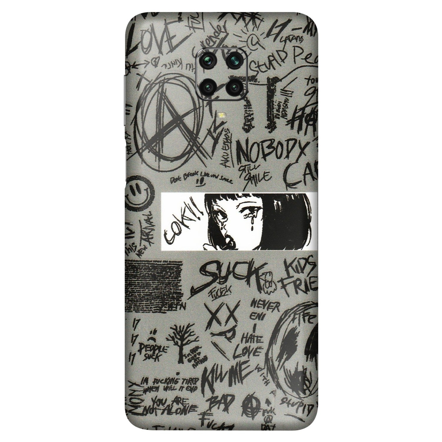 POCO Phone Skins (All Models) - Never Have Love Anime - 3D Embossed Finish (L-260) Poco M2 PRO