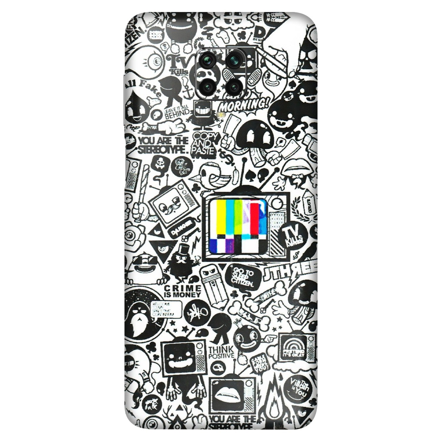 POCO Phone Skins (All Models) - Doodles Positive Art - 3D Embossed Finish (L-263) Poco M2 PRO