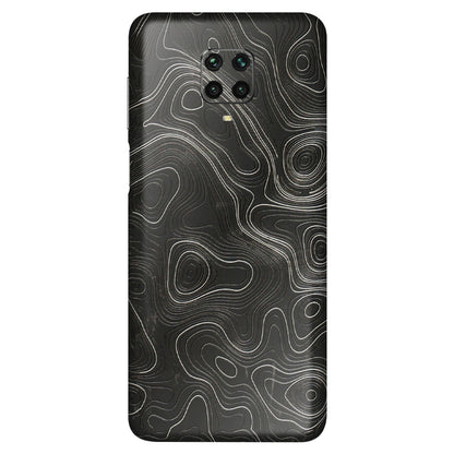 POCO Phone Skins (All Models) - Abstract White Line Map - 3D Embossed Finish (L-269) Poco M2 PRO