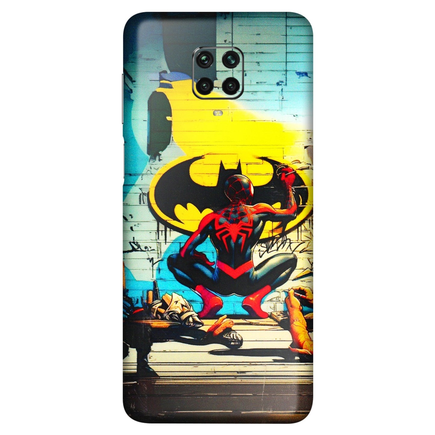 POCO Phone Skins (All Models) - New Spiderman Bat Logo - 3D Embossed Finish (L-309) Poco M2 PRO