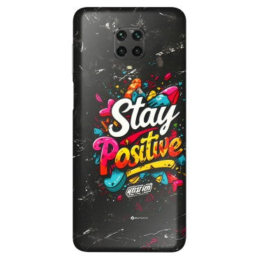 POCO Phone Skins (All Models) - Stay Positive Black - 3D Embossed Finish (L-31) Poco M2 PRO
