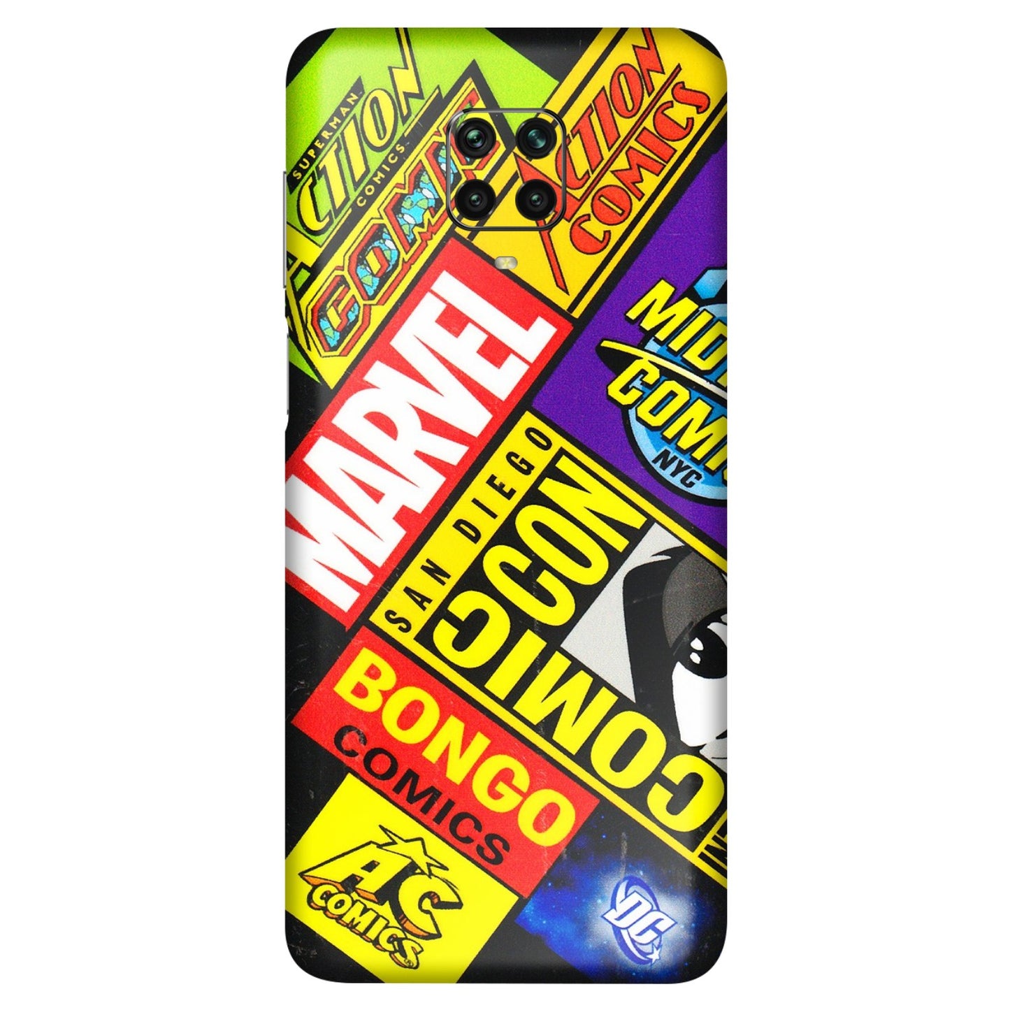 POCO Phone Skins (All Models) - Bongo Comic Con - 3D Embossed Finish (L-325) Poco M2 PRO