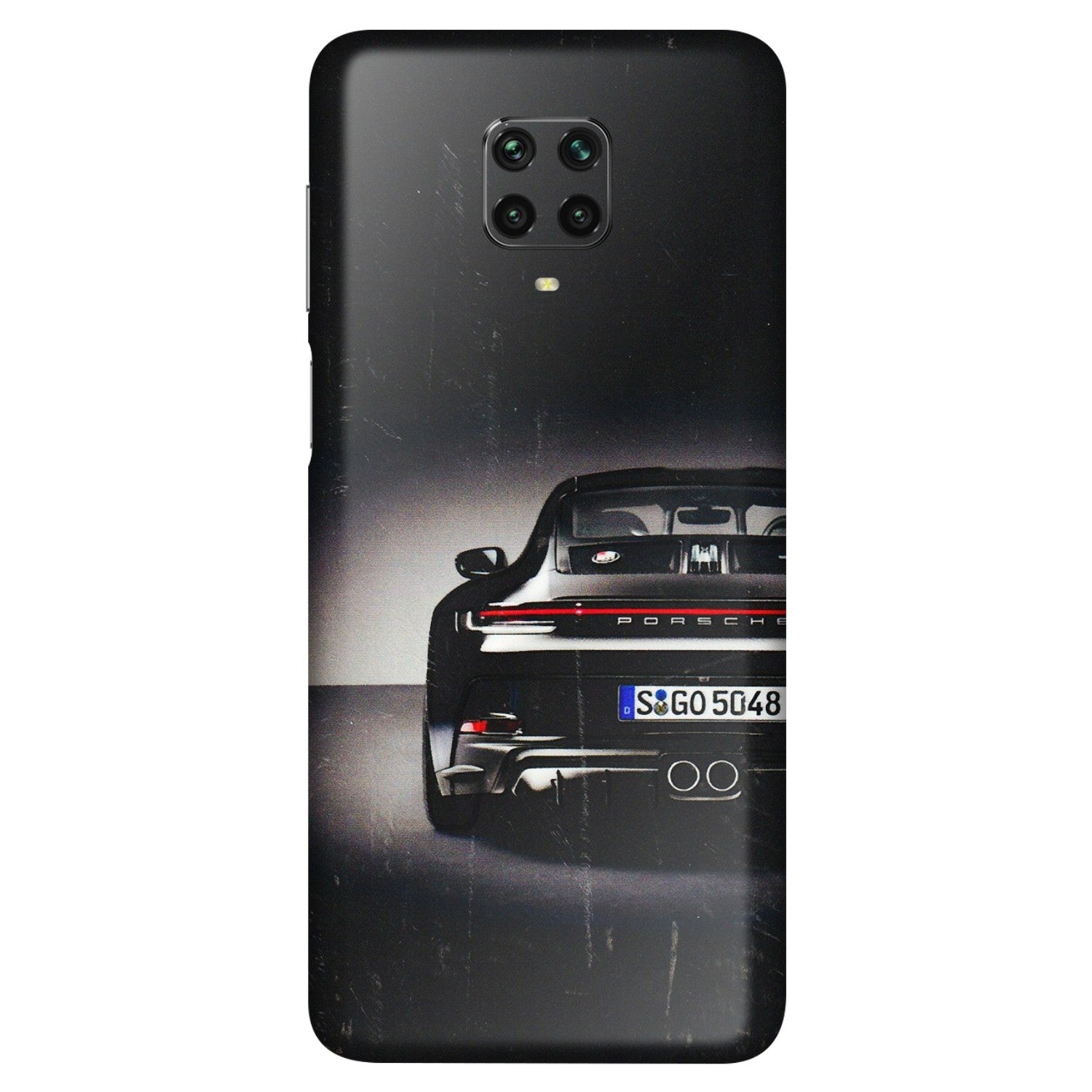 POCO Phone Skins (All Models) - New Black Porsche GT3 - 3D Embossed Finish (L-327) Poco M2 PRO
