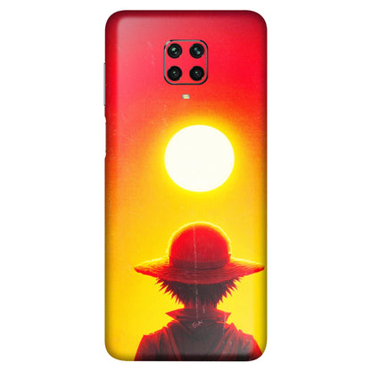 POCO Phone Skins (All Models) - Cool Sunset With Monkey D.Luffy Anime - 3D Embossed Finish (L-329) Poco M2 PRO