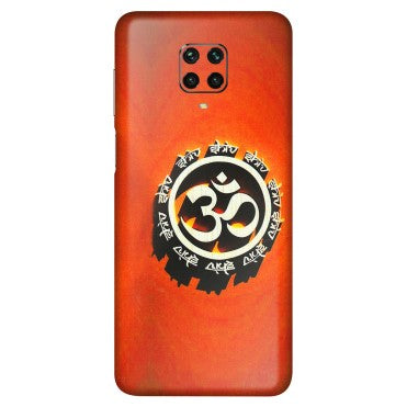 POCO Phone Skins (All Models) - Aum Shiv Orange - 3D Embossed Finish (L-32) Poco M2 PRO