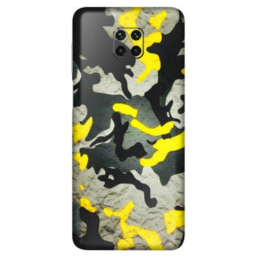 POCO Phone Skins (All Models) - Yellow Camouflage - 3D Embossed Finish (L-61) Poco M2 PRO
